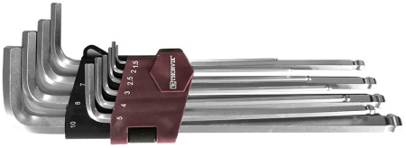 Набор ключей шестигранных длинных шаровых 1,5-10 10 шт Thorvik