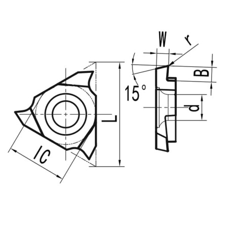 Пластина для отрезания левая TGF32L250-S15R MP20G «Русский Инструмент» (РИ)
