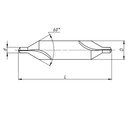 Сверло центровочное 8 мм HSS D=20 мм тип A ГОСТ 14952-75 Beltools